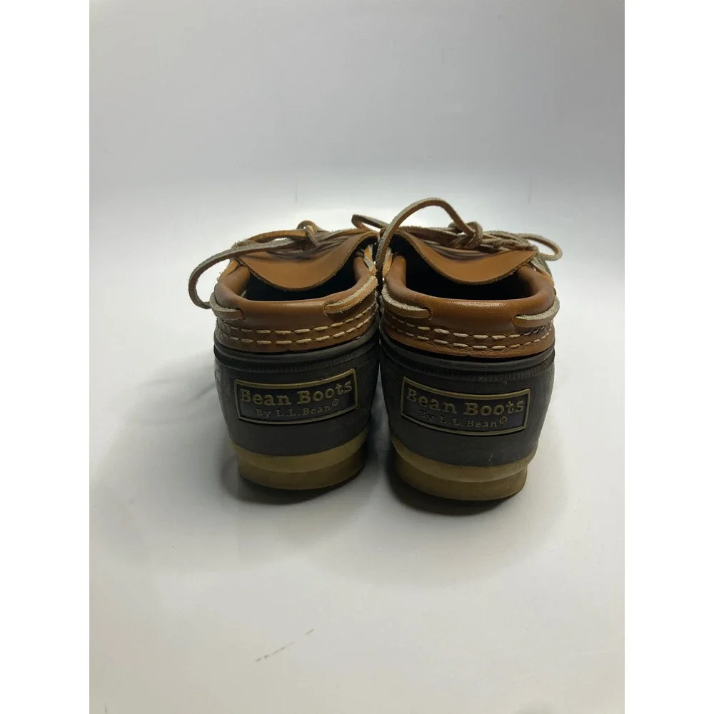 L.L.Bean Rubber Moc Shoes Womens 8 Brown Excellent Waterproof Duck Boots Slip On